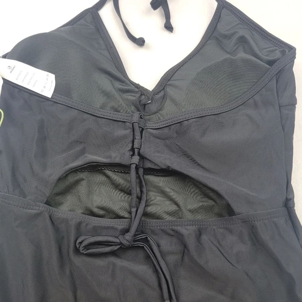 NWT Peddney one piece‎ ruffle cutout laceup back bathingsuit